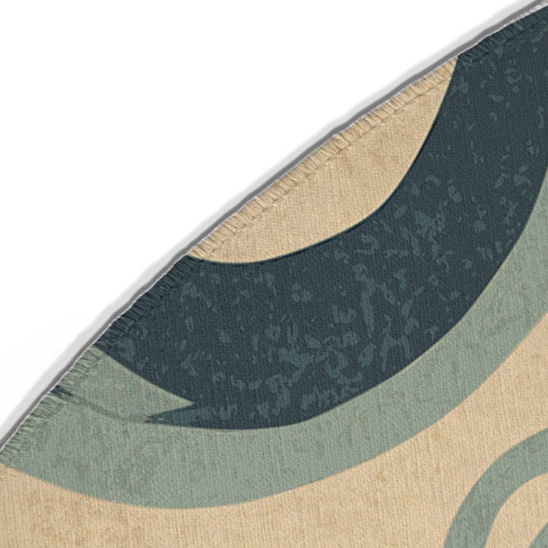 Funky Wiggle Indoor And Outdoor Area Rug, Round 5'