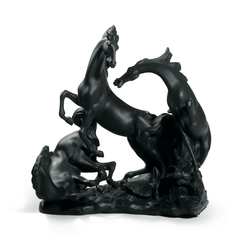 Horses' Group Figurine, Black