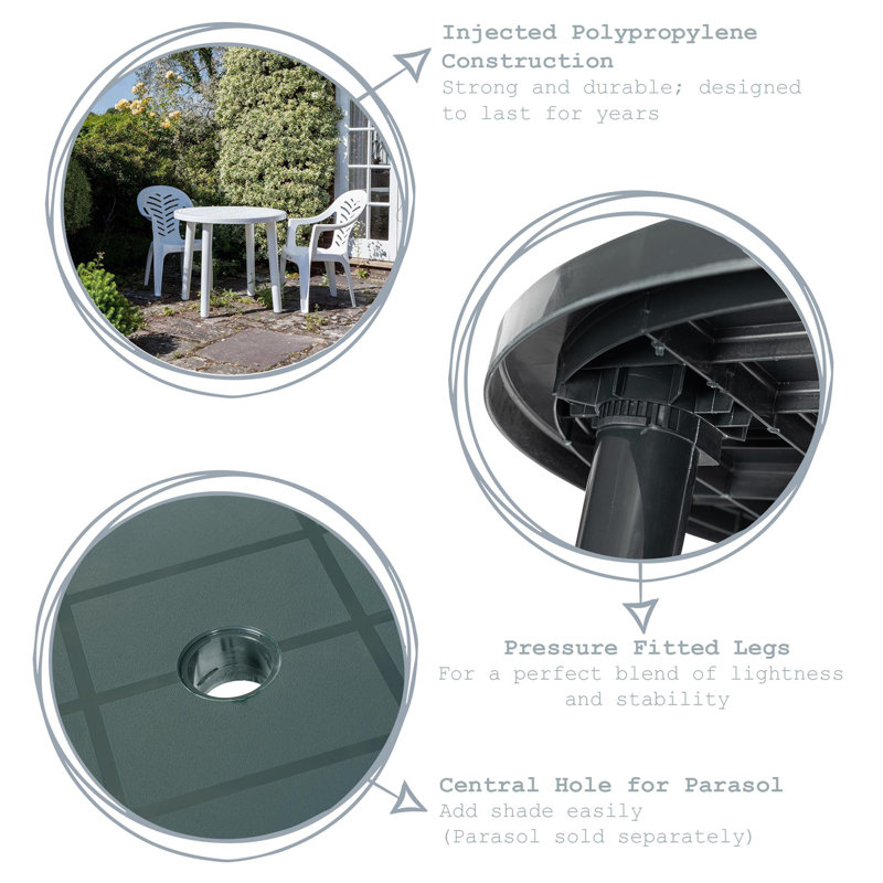 Resol - Tossa 4 Seater Garden Dining, White