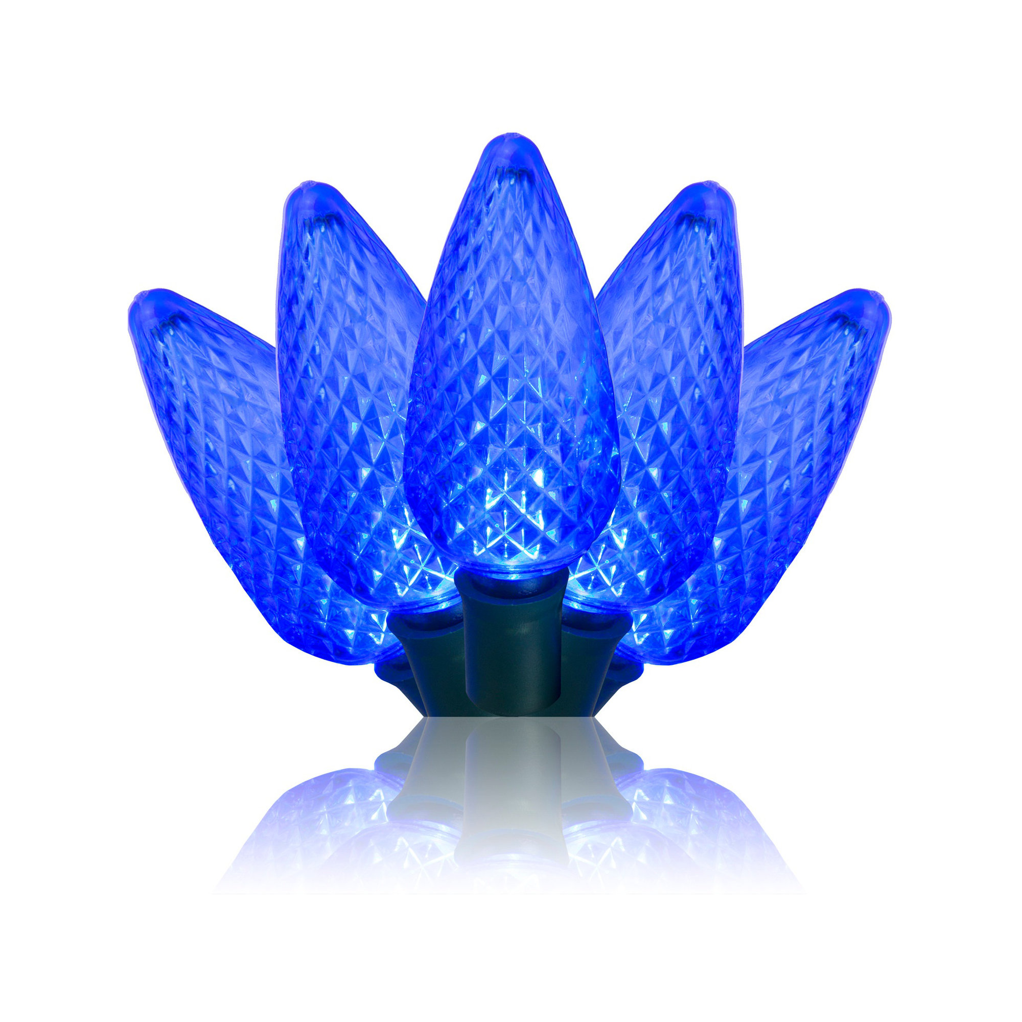 C9 LED Christmas String Light, Blue, 25, 17' L