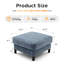 Repose-pieds carré de 27,5 po en chenille large avec repose-pieds et canapé modulaire-493743261