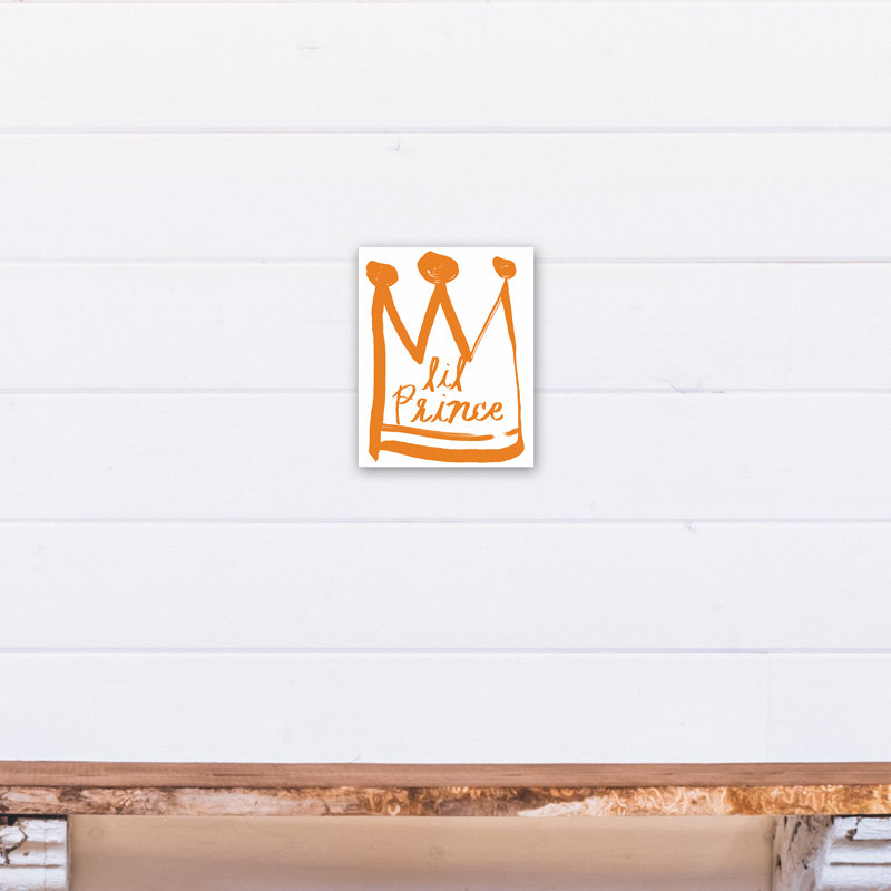 Art sur toile little prince Brewer, H 10 po x l 8 po x P 1,25 po, Orange