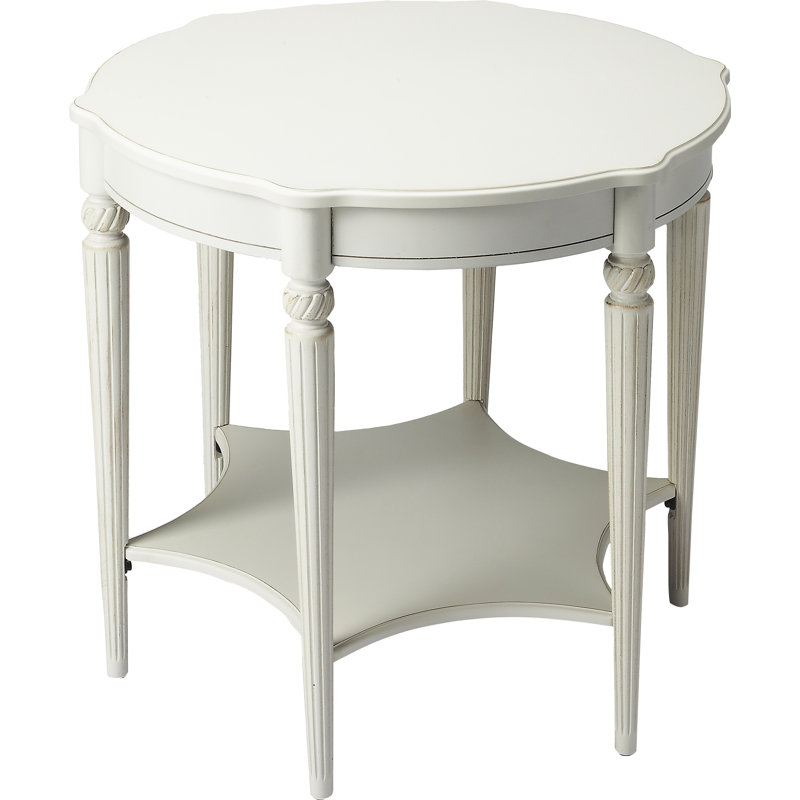 Bainbridge Round Side Table, Cottage White