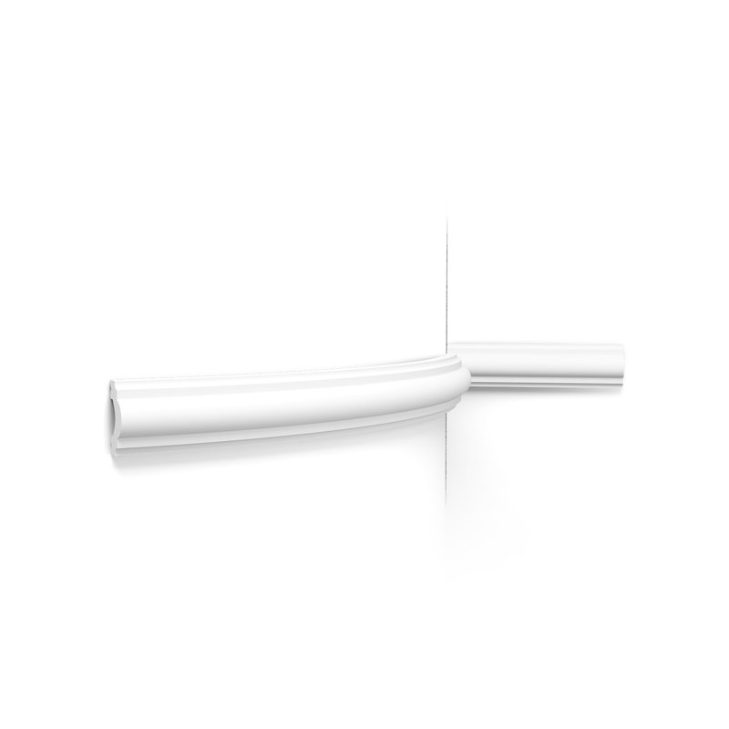 Rail de chaise flexible en polyuréthane flexible apprêté blanc H 1 9/16 po x l 78 po x P 3/4 po