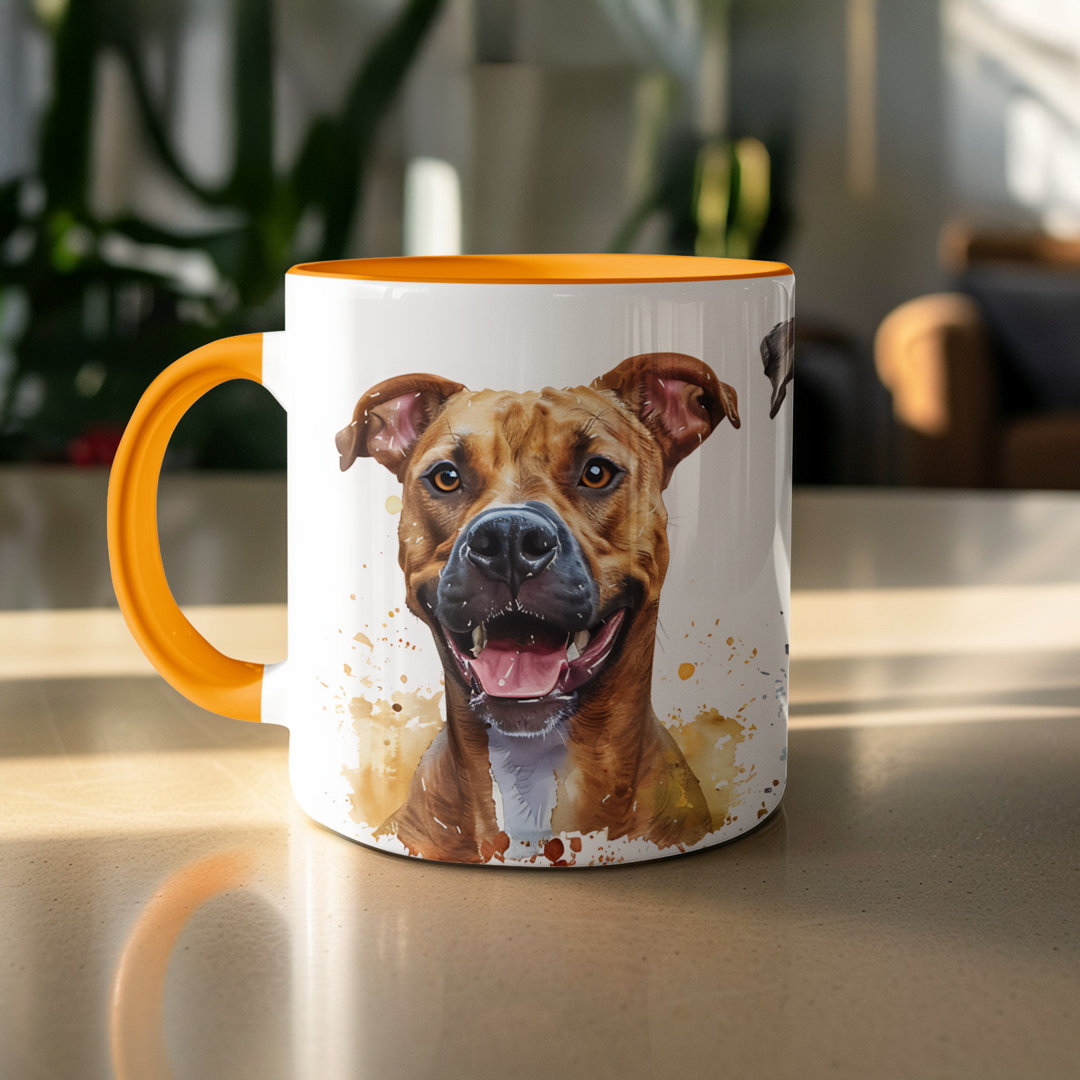 Set of 3 â Three Watercolor Boxer Dog Design 11oz Coffee Mug