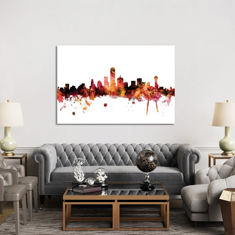 Dallas, Texas Skyline by Michael Tompsett - Wrapped Canvas Gallery-Wrapped Canvas Giclée, 152.5 cm H x 101.5 cm W