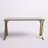 Sherry Glass Top Metal Base Dining Table-1185504256