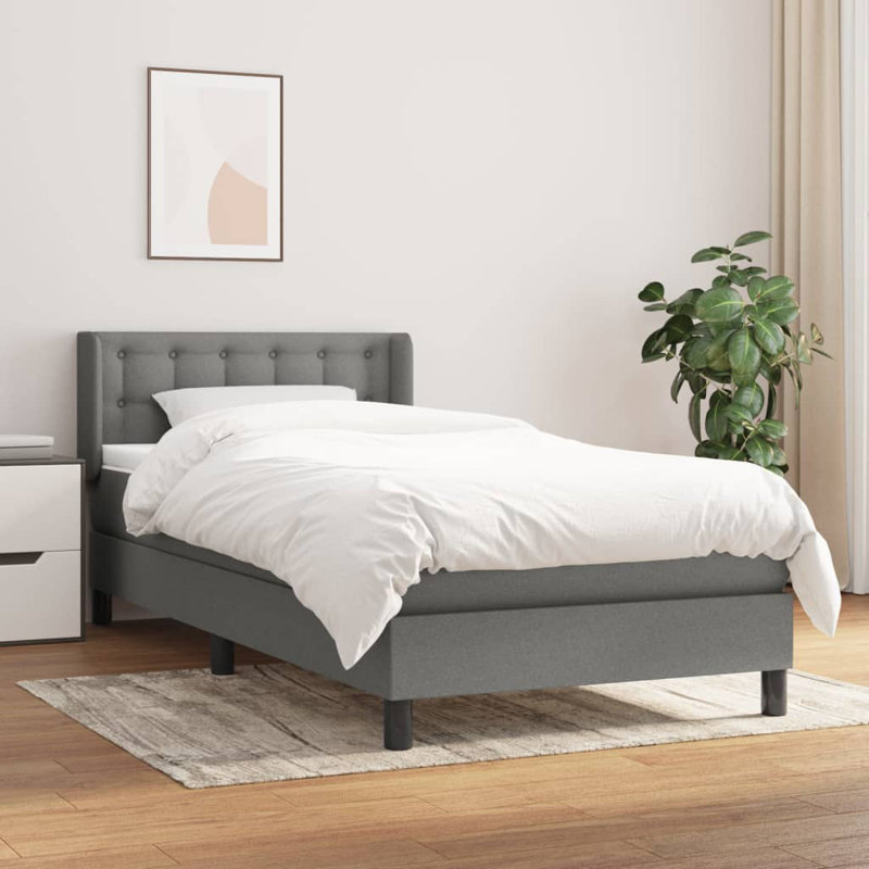 Niall UK Single - DE 90 X 190 Cm Bed, Dark Grey/Black, Single (3')