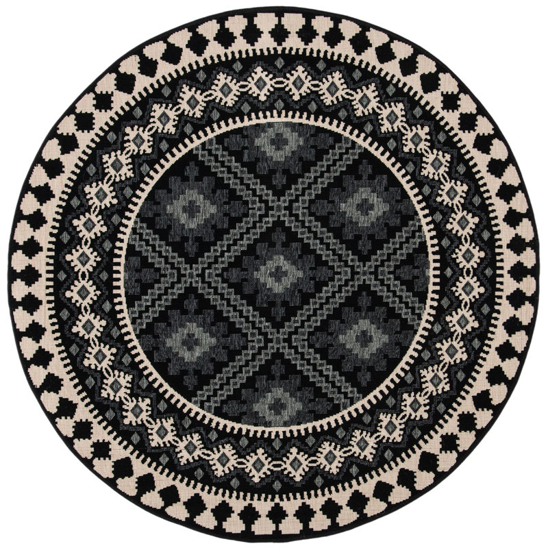 Tapis intérieur / extérieur Tillis Southwestern, Rond 9 pi