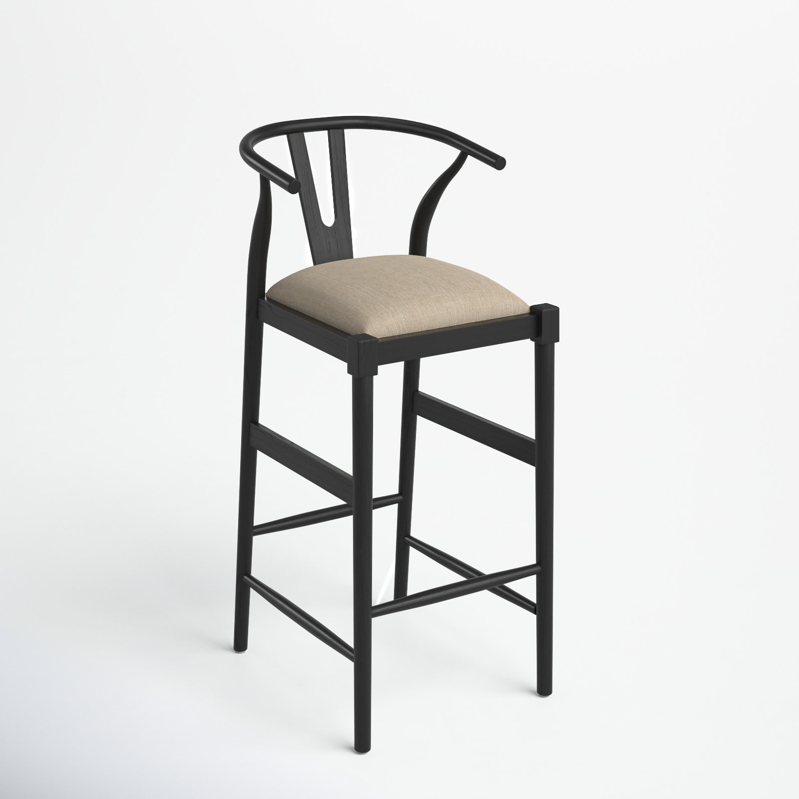 Parina Counter & Bar Stool, Bar Stool (31.25” Seat Height), Black/Gray