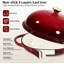 Four hollandais en fonte émaillée 6 pte avec tapis de cuisson en silicone rouge rubis Davivy