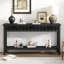 Console moderne en placage de sapin avec motif en nid d'abeille-1698662422