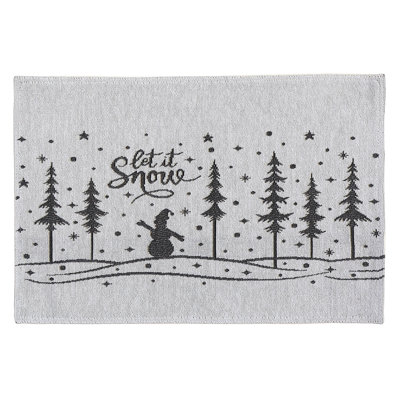 Napperon Tapisserie «Let It Snow» 13 x 18 - ensemble de 12