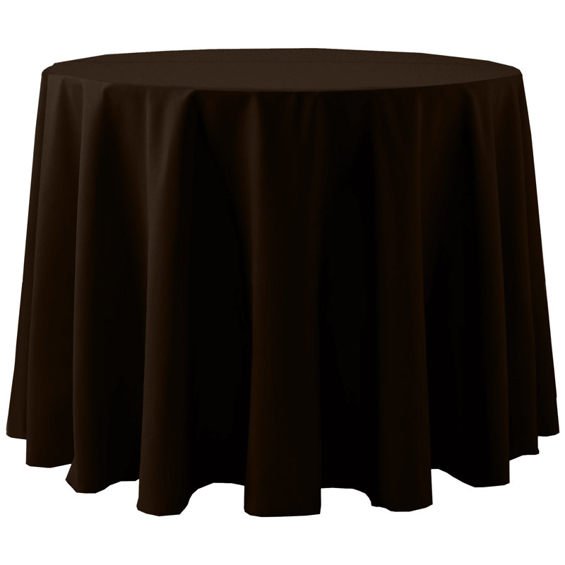 Ultimate Textile -2 Pack- Cotton-Feel 102-Inch Round Fine Dining Tablecloth, Ivory Cream, 108" x 108", Chocolate, 10