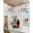 4 Light Large Open Frame Foyer Lantern in Transitional, Industrial Style Geometric Chandelier