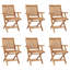 Florenza 6 - Person Teak Wood Patio Dining Set with Rectangular Table