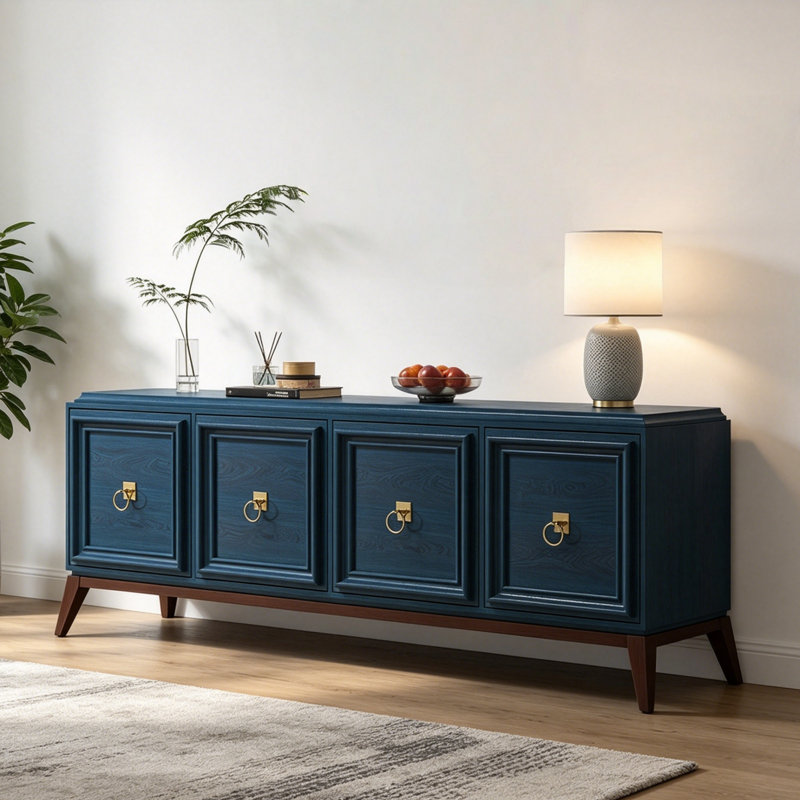 Meuble télé bleu rétro