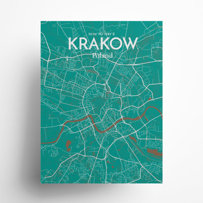 «Krakow City Map», impression de luxe