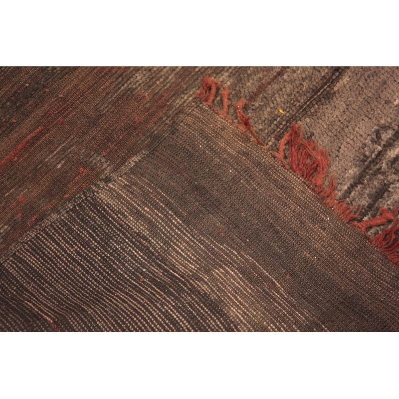 Tapis marocain brun chocolat rétro de la collection Nazmiyal 3 pi 7 po x 5 pi 9 po