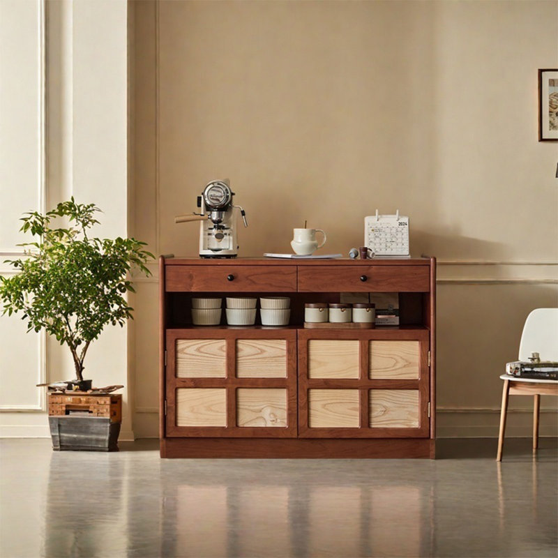 Elegant Storage Cabinet with Retro Handles