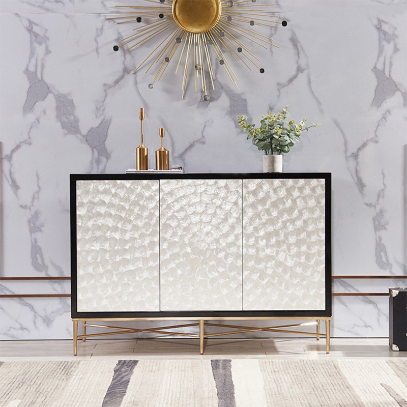 Light Luxury Shell-Door Accent Cabinet