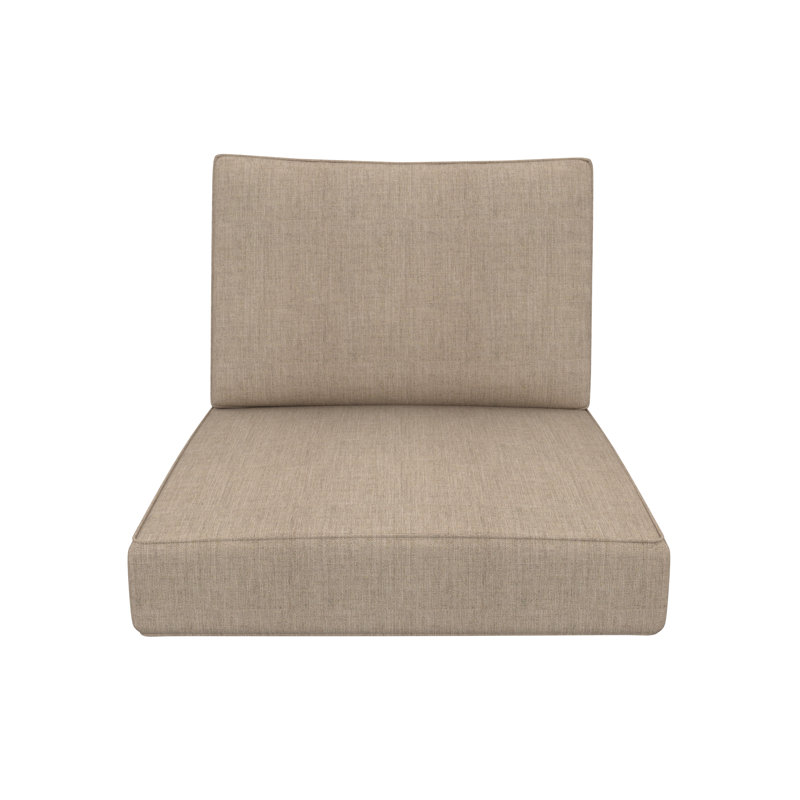 Lani Sunbrella® Outdoor Louge Chair Seat/Back Cushion, Cast Ash Sunbrella® Plainweave