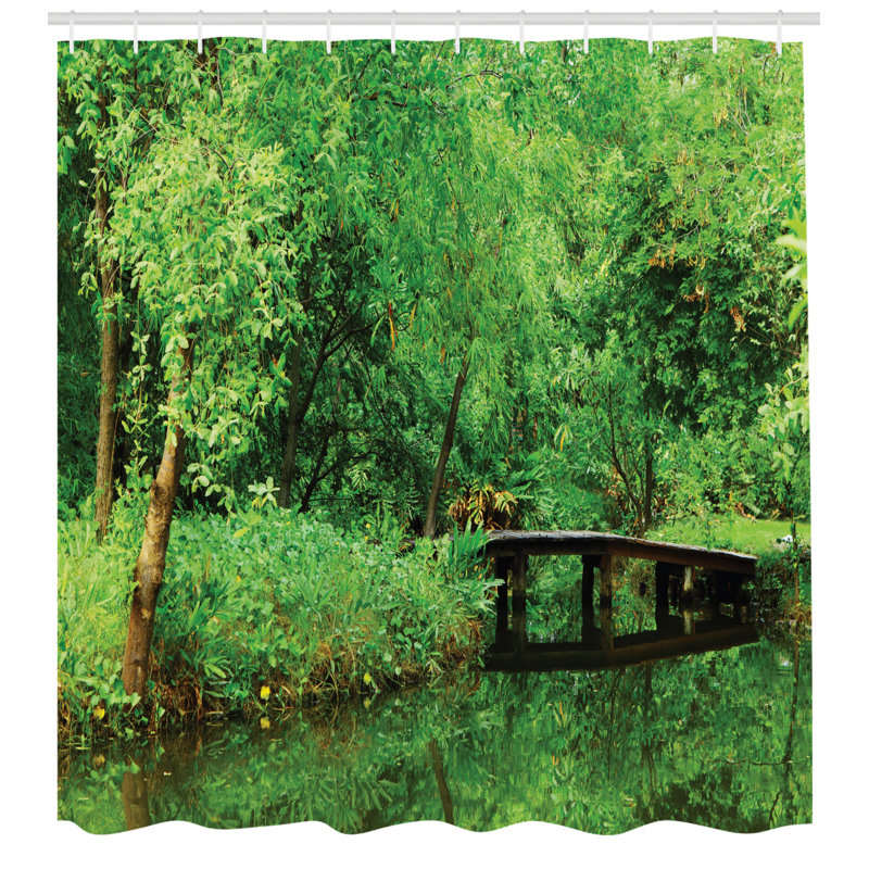 Shower Curtain with Hooks Included, 84" H x 69" W
