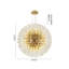 Lustre en cristal Spoutnik transitionnel 30 lumières-932678531