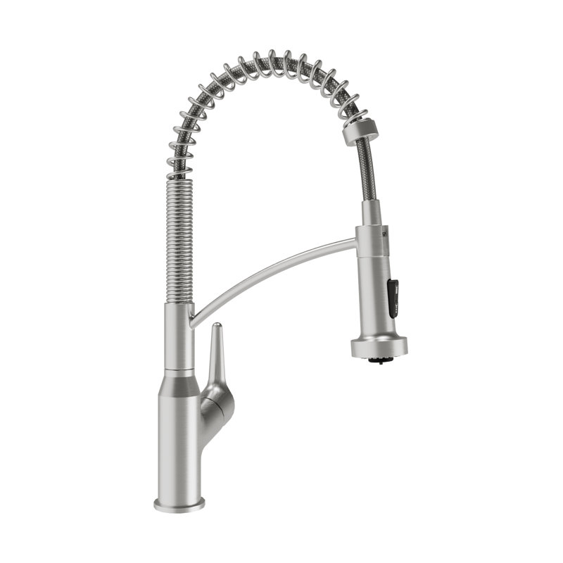 Karran Scottsdale Single-Handle Pull-Down Sprayer Commercial Style Kitchen Faucet in Spot-Free Stainless Steel