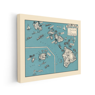 Carte illustrée d'Hawaï