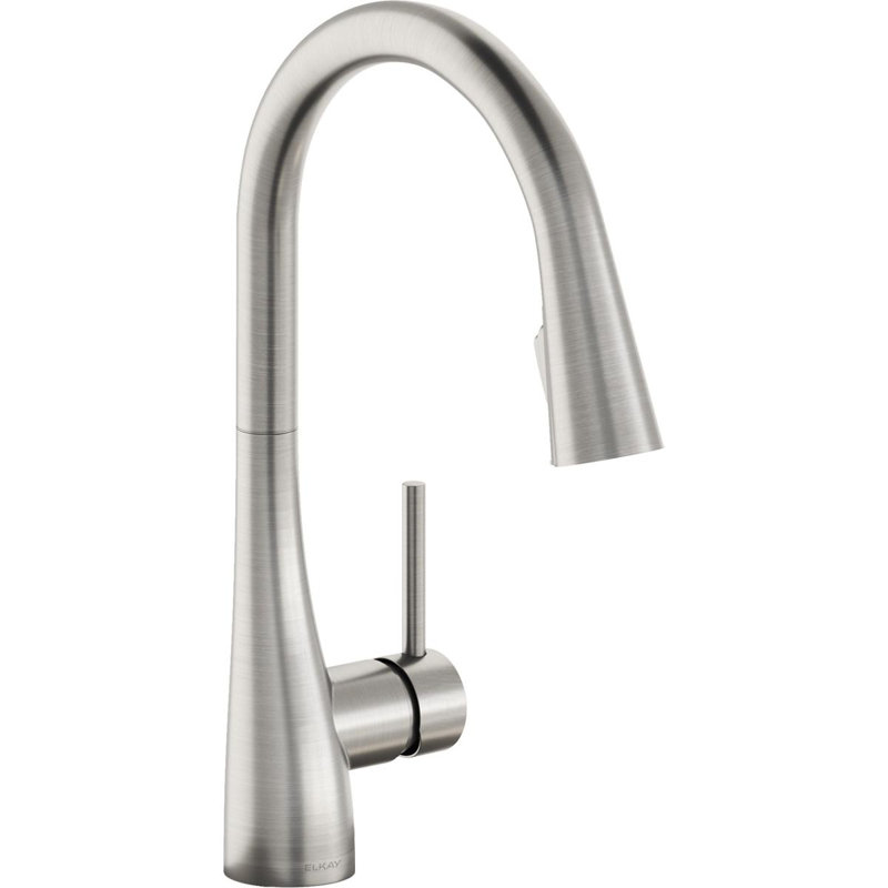 Gourmet Pull Down Single Handle Kitchen Faucet, Lustrous Steel