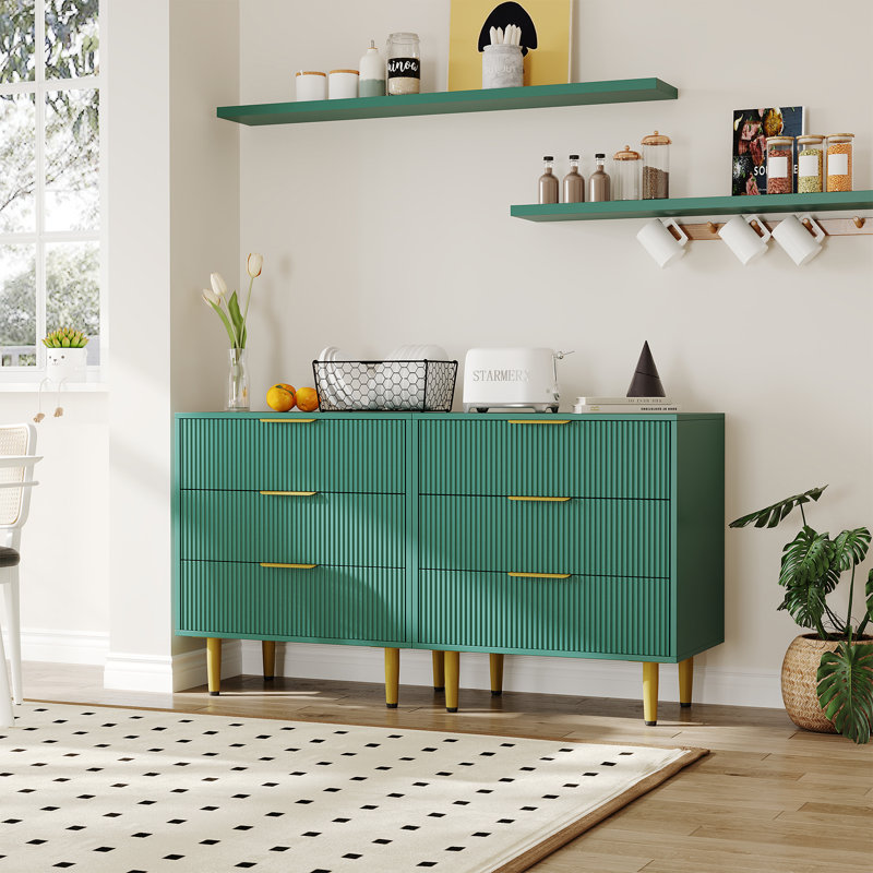 43.18 cm W Chest of 3 Drawers, Green