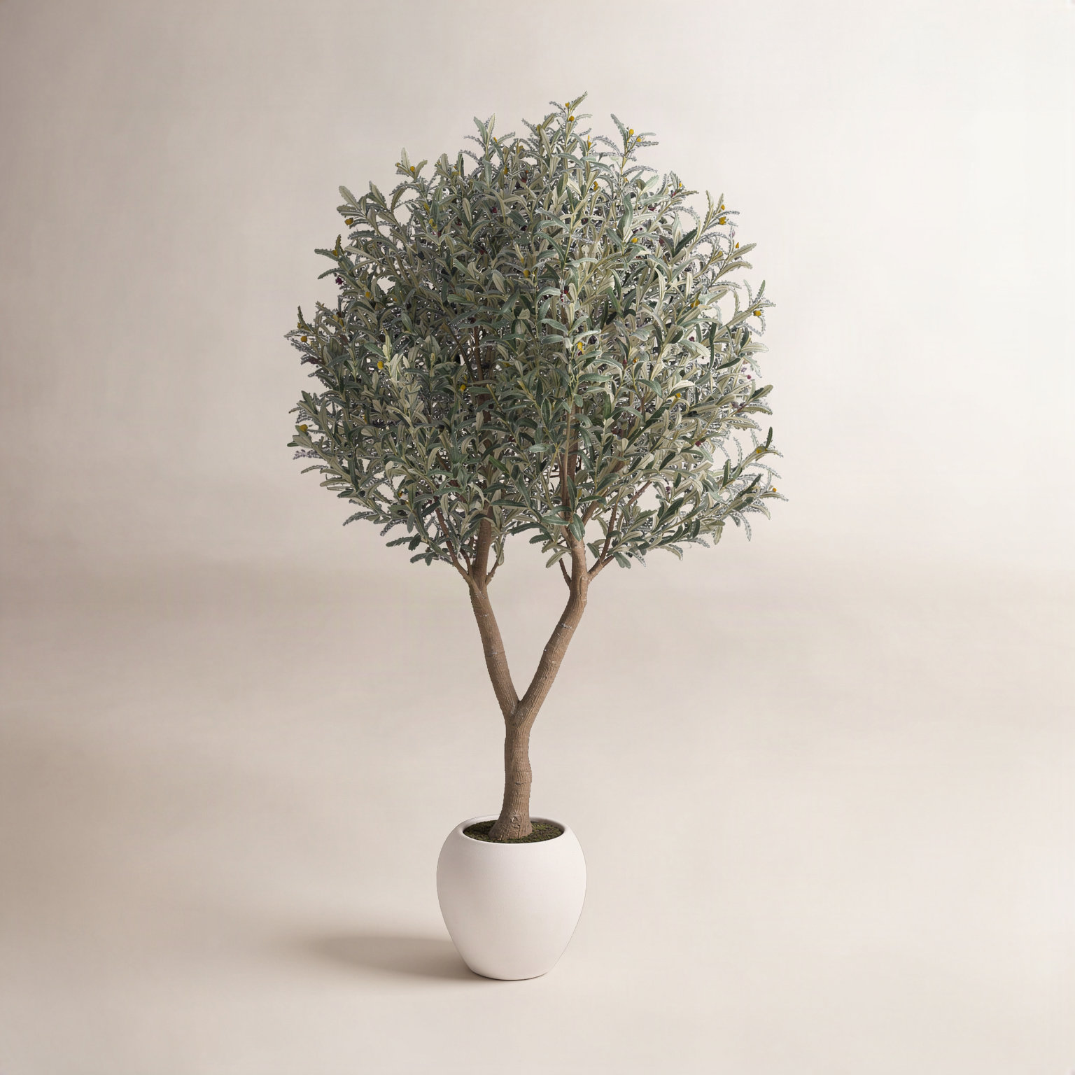 Tasmin Artificial Olive Tree in White Planter, 84