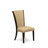 5 Piece Dinette Set Includes a Rectangle Rustic Wood Dining Room Table and 4 Brown Linen Fabric Upholstered Parson Chairs, Distressed Jacobean-467368633-467368635-467390109