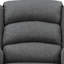 Chaise berçante grise avec accoudoirs évasés