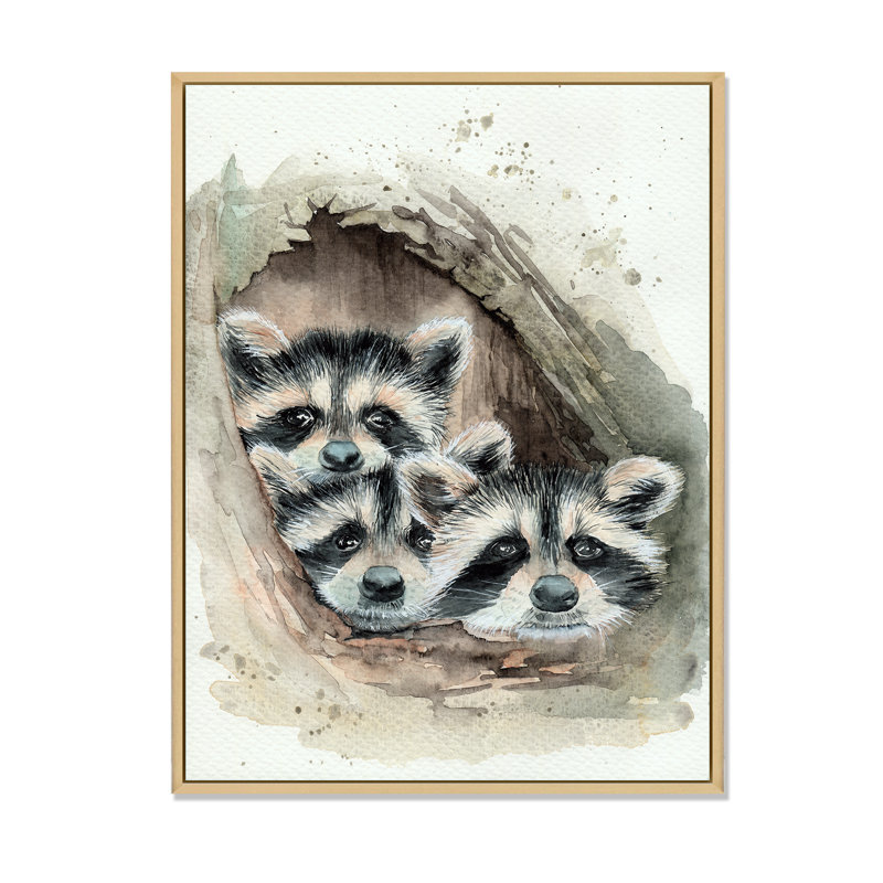 east-urban-home-three-cute-fluffy-raccoons-looking-out-of-a-tree-painting-on-canvas-wayfair