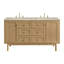 Laurent 60" Double Vanity, Light Natural Oak W/FreePower Wireless Charger-1616708384-1616708385