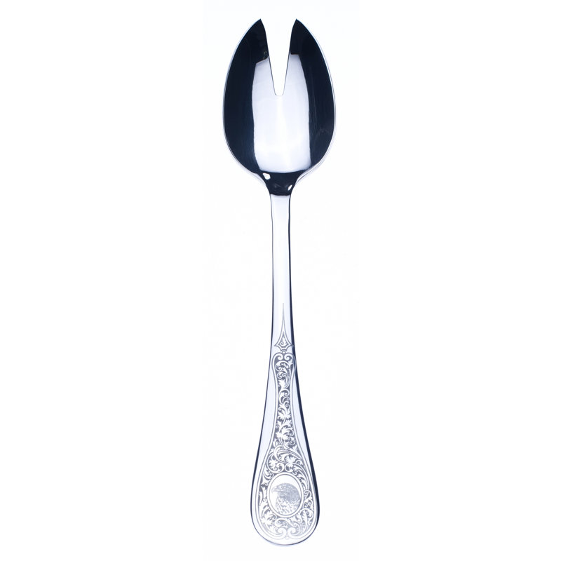 Diana Stainless Steel Salad Servers, Silver