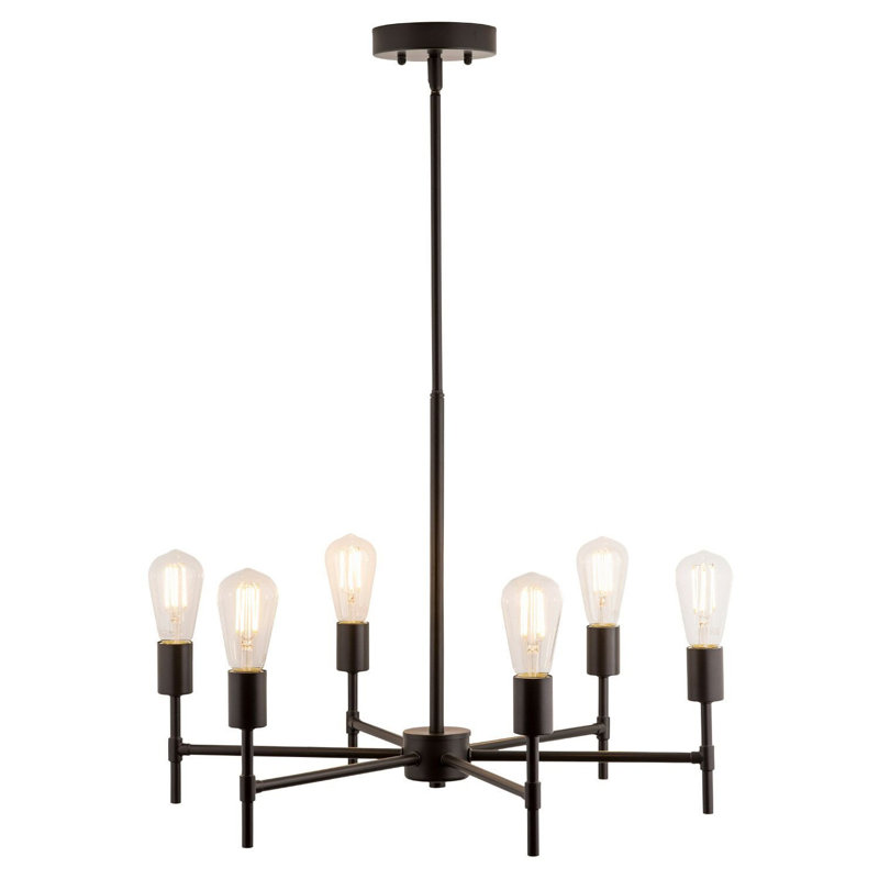 Lustre sphérique spoutnik à 6 lumières Sherri, Bronze