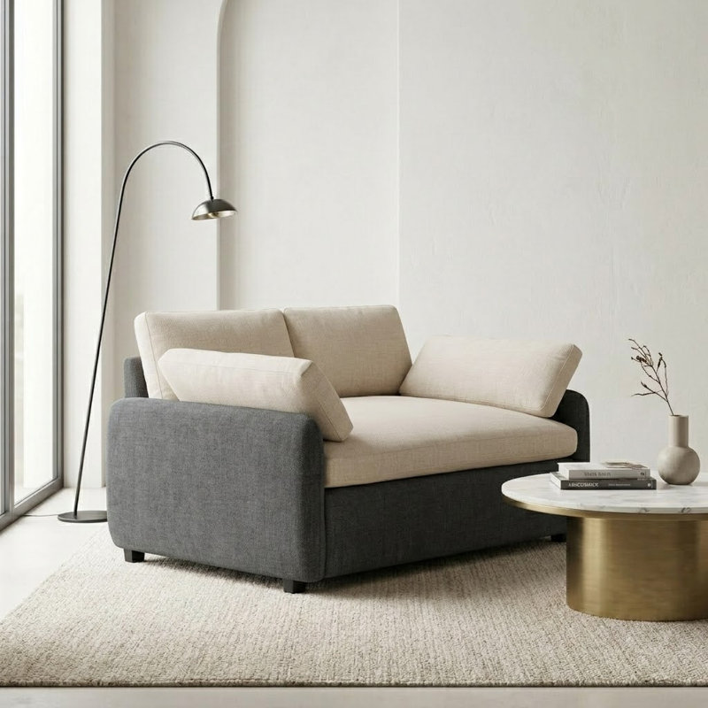 Fauteuil d'appoint 50 po, White/Grey