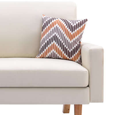 Bahamas 70" Dark Gray Linen Sofa With 2 Throw Pillows