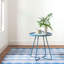 Tapis de sécurité bleu en laine tissé à la main-68029113