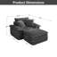 Fauteuil d'appoint surdimensionné 47 po avec repose-pieds en velours côtelé pour salon-129846061