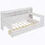 Lit de jour simple en bois avec tablettes de rangement, lit multifonctionnel avec deux tiroirs de rangement-889085202