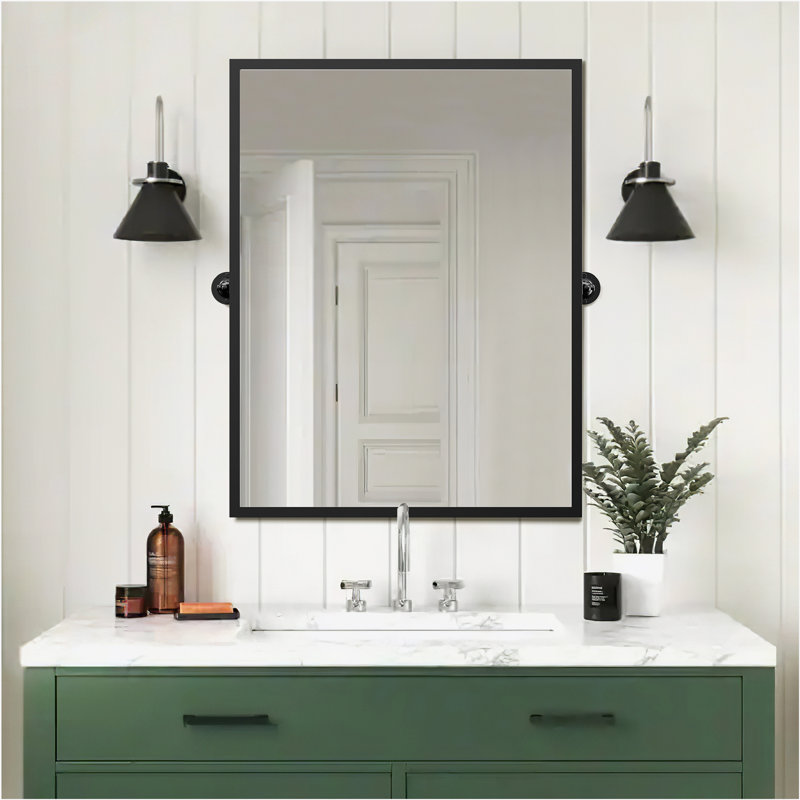 Dimo Metal Mirror, Black, 31" x 24"