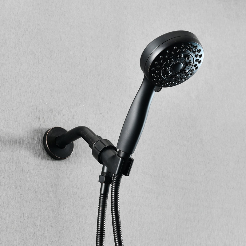 5 Mode Adjustable Shower Head - Handheld, Wear , Oil-Rubbed Bronze, Powerful Spray, With Hose Spray Function Handheld High Performance, Bracket, Comes