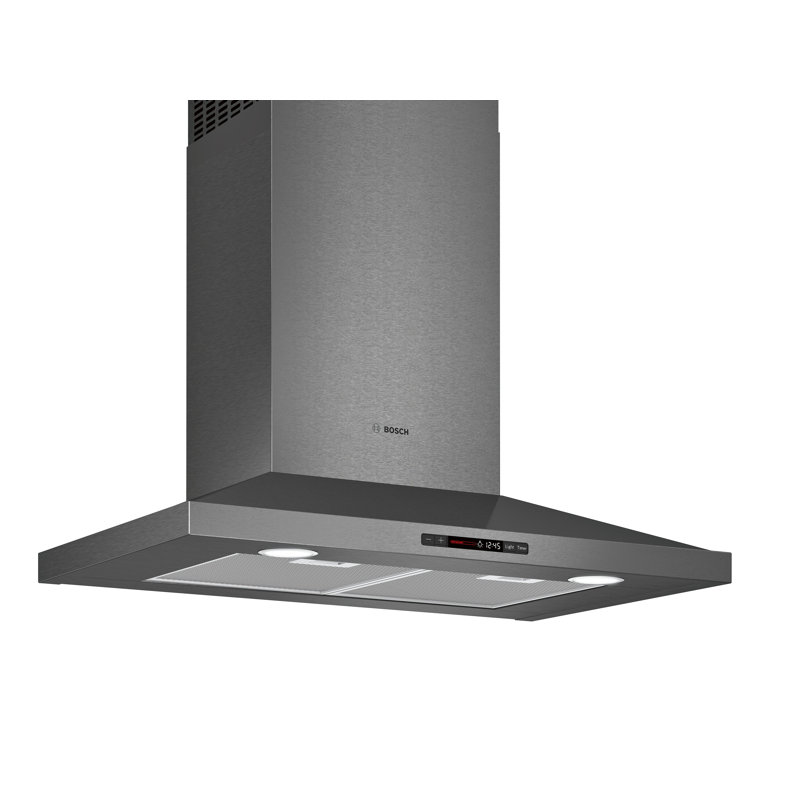 36" 800 Series 600 CFM Ducted Wall Mount Range Hood in Black Stainless Steel, 30"