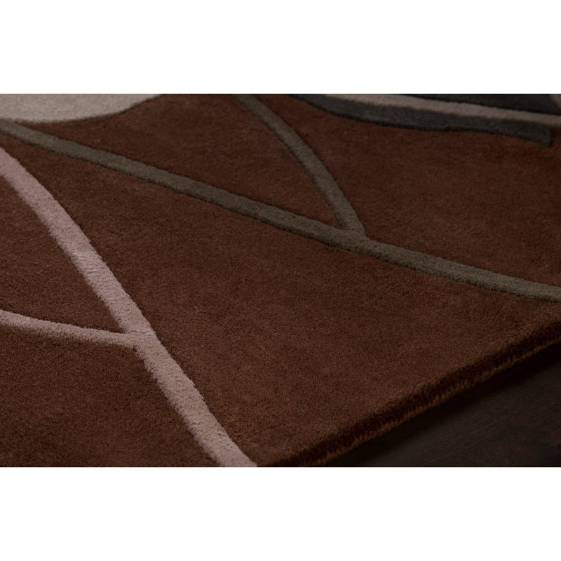 Inhabit Designer Brown Area Rug, Rectangle 5' x 7'6"