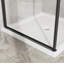 Cabine de douche d'angle sans cadre - 36 x 36 x 72 po, verre trempé transparent de 1/4 po, ouverture pivotante, finition noire