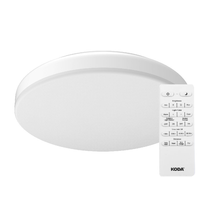 KODA 14" LED Ceiling Light with Motion Sensor and Adjustable Colour